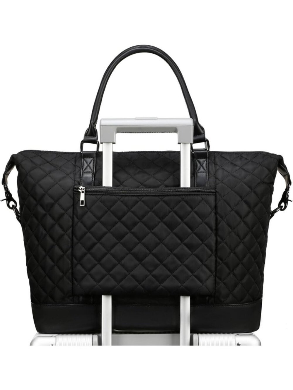Stylish Canvas Travel Tote Bag with Zipper | Weekender & Overnight Duffel for
